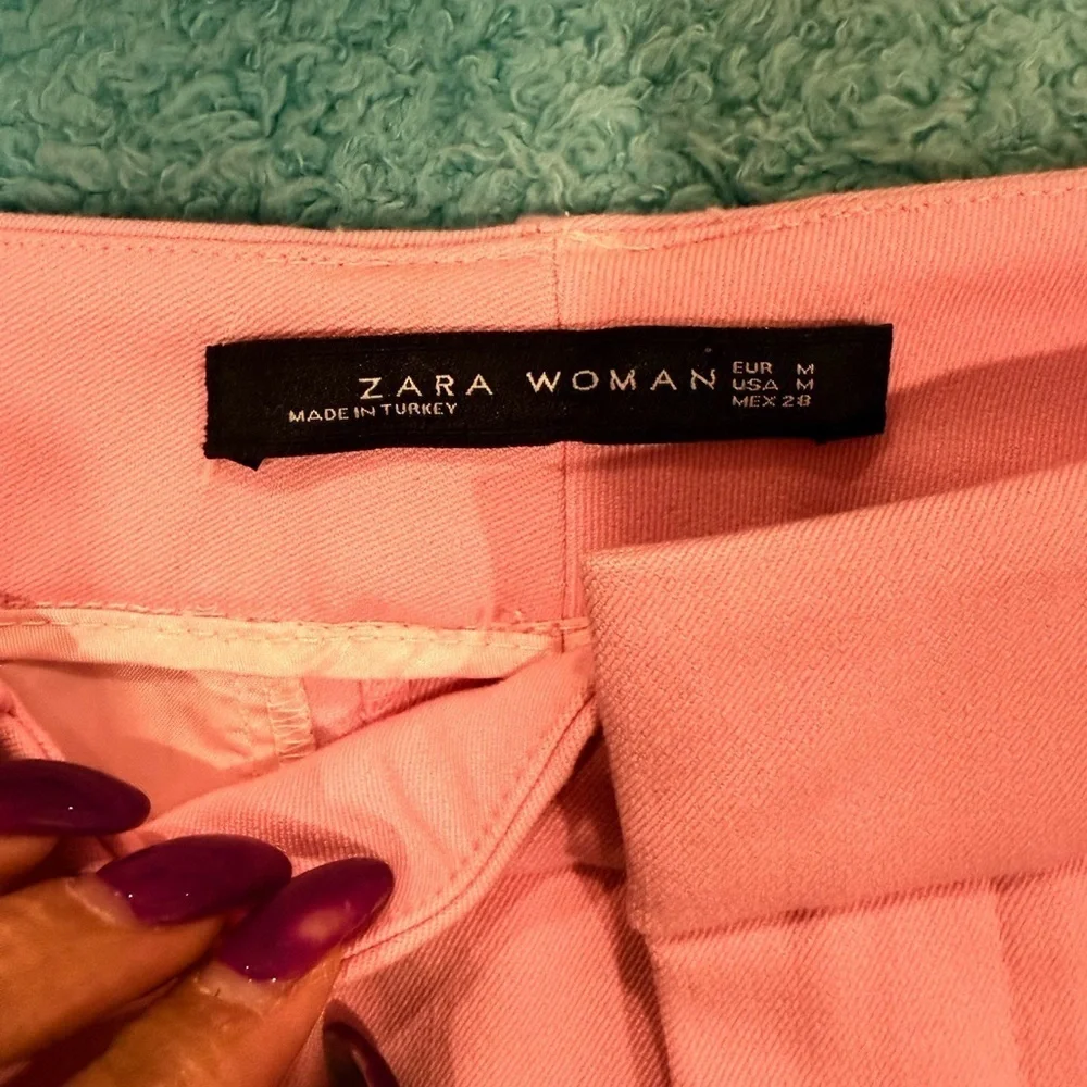 🔥ZARA Pink Women's wide leg Pants🔥